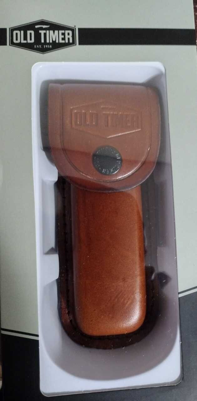 Schrade Old Timer Leather Belt Sheath Skinning Hunting Folding Pocket Knife LS2