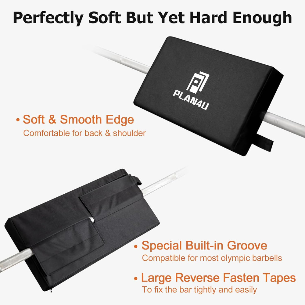 Hip Thrust Back Pad for Squat Rack & Olympic Barbell Bar, Bench Press Shoulder B