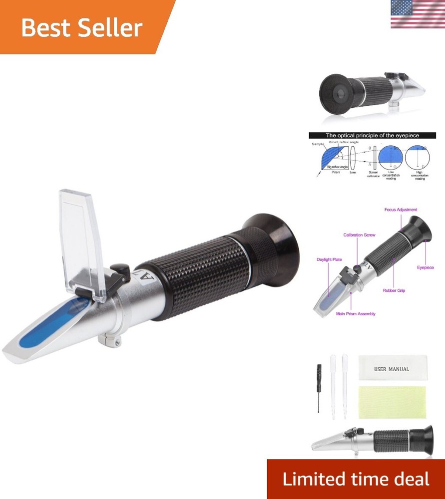 Accurate Brix Refractometer with Automatic Temp Compensation for Fermentation