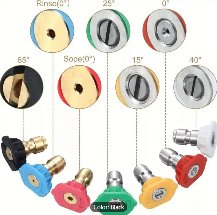 2.5GPM High Pressure Washer Rotating Turbo Nozzle Spray Tip 4000PSI 1/4" Quick