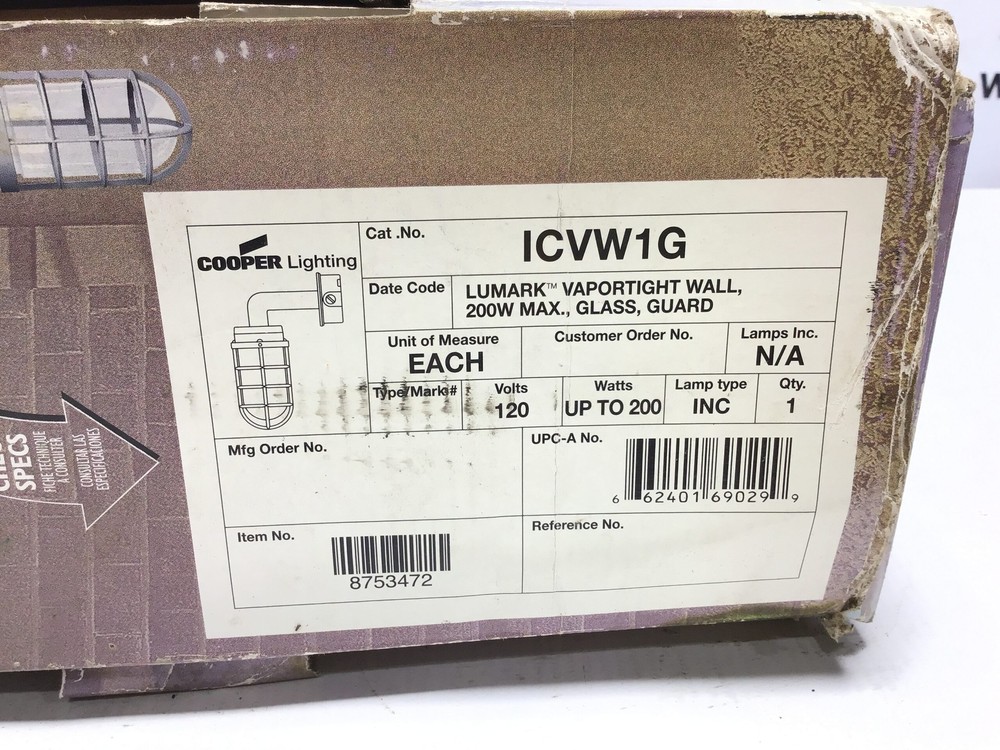 Cooper Lighting ICVW1G Wall Mount Light