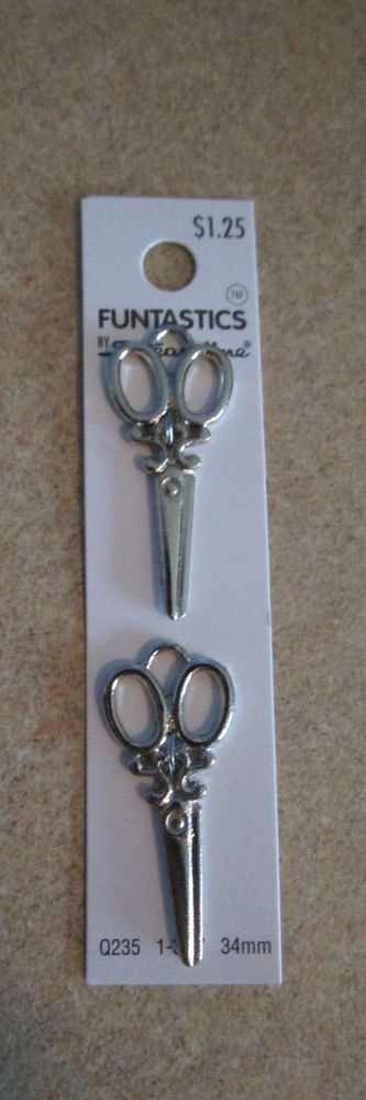LAMODE SILVER SCISSORS CHARM - SEW ON