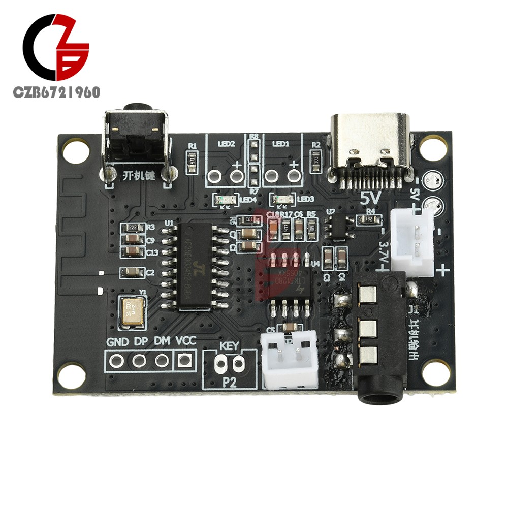 5PCS DC 5V 5W Bluetooth Amplifier Board Mono Mini Audio Module Type C Interface