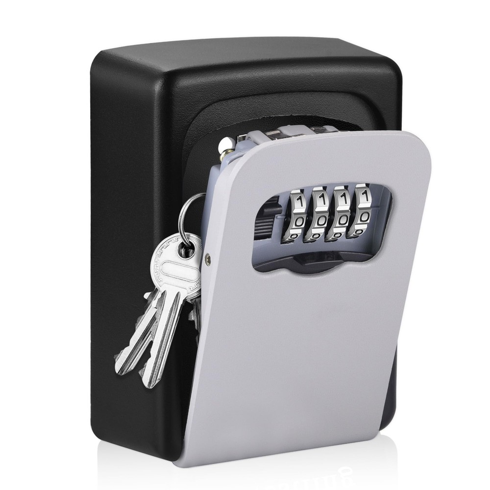 Key Lock Box Outdoor Waterproof 5 Key Capacity Resettable Code Safe