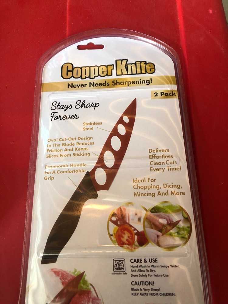 Tekno Copper Knife 2 Pack - Never Needs Sharpening!