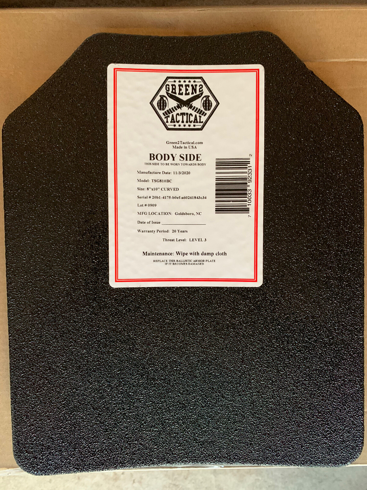 Multicam Tactical Vest Plate Carrier With Plates- 2 8x10 curved Plates