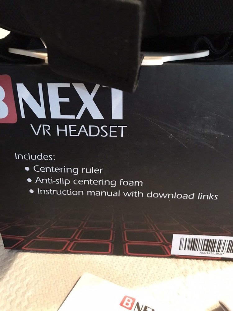 BNEXT VR Headset - Universal Virtual Reality Goggles - iPhone & Android Red EUC