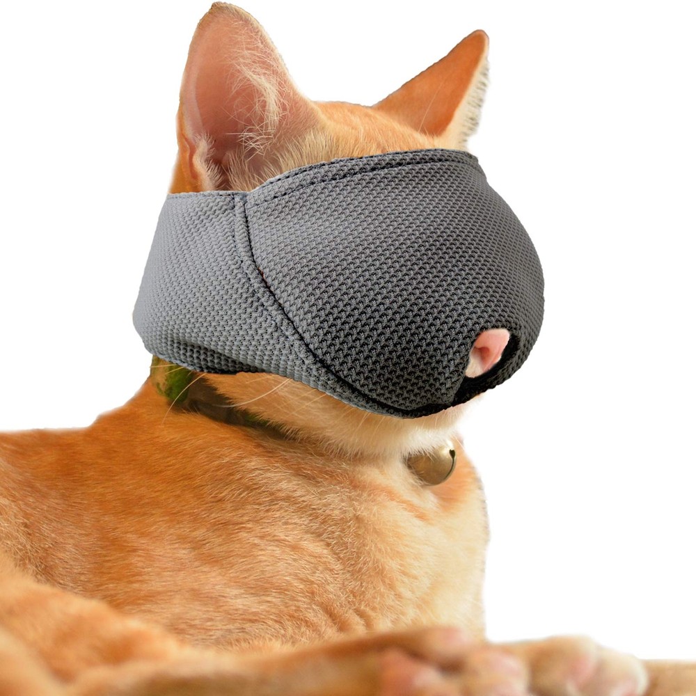 Cat Muzzle with Breathable Mesh Cat Mouth Guard Muzzle for Prevent Biting Che...