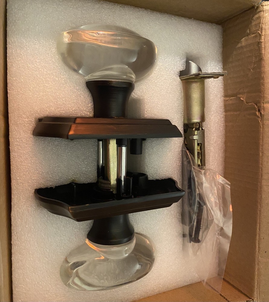 Probrico Crystal Door Knobs Keyless for Closet & Hallway