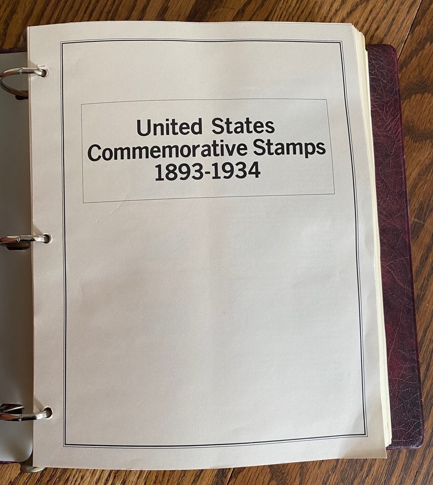 1893 - 1989 HERITAGE COLLECTION US COMMEMORATIVE STAMPS BINDER- WITH SOME STAMPS