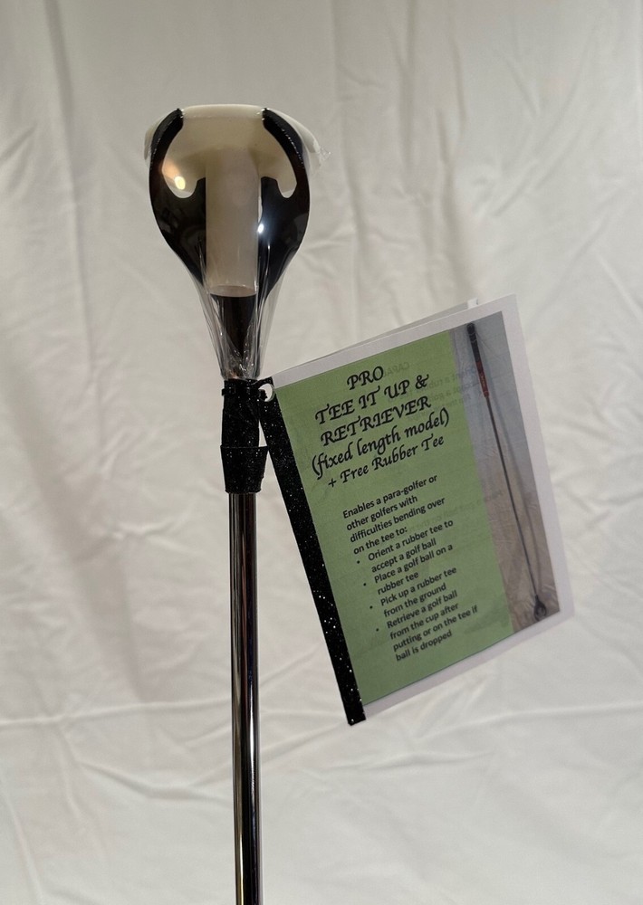 Golfer Tee up Tool, Accessory for Adaptive Golfers- Fixed or Extendable length
