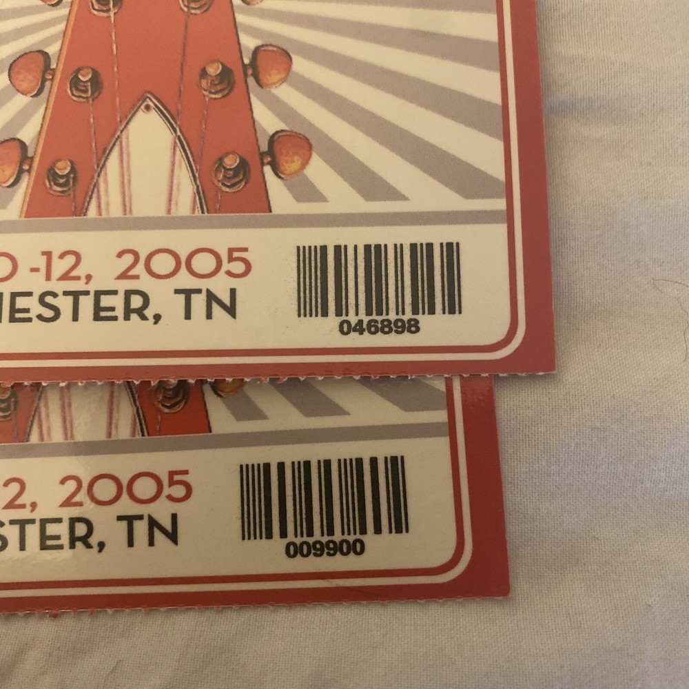 2005 Bonaroo tickets 2