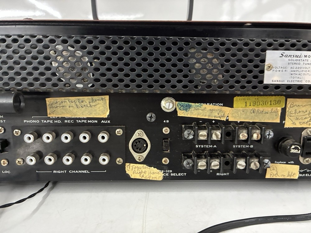 Vintage SANSUI 3000A SOLID STATE Stereo Receiver Amplifier Working Condition!