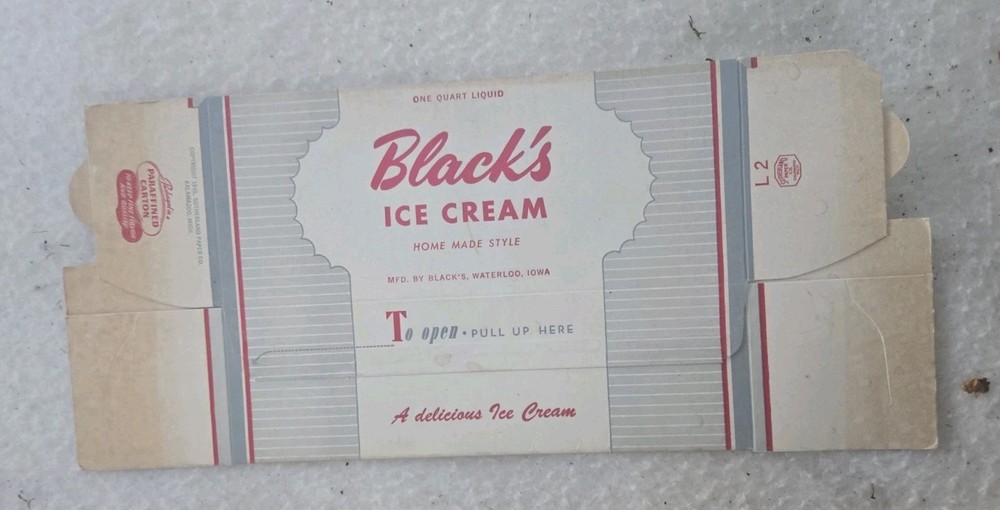 Blacks Ice Cream PACKING WATERLOO IOWA