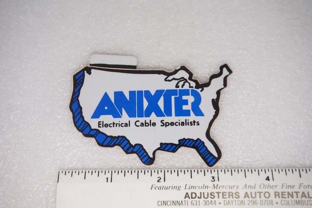 Anixter Decal Sticker Electrical Cable Specialists Mining Hard Hat USA Map