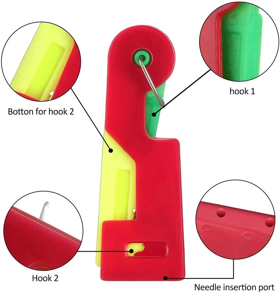 2X AUTOMATIC NEEDLE THREADER THREAD DEVICE EASY STITCH THREAD TOOL SEWING