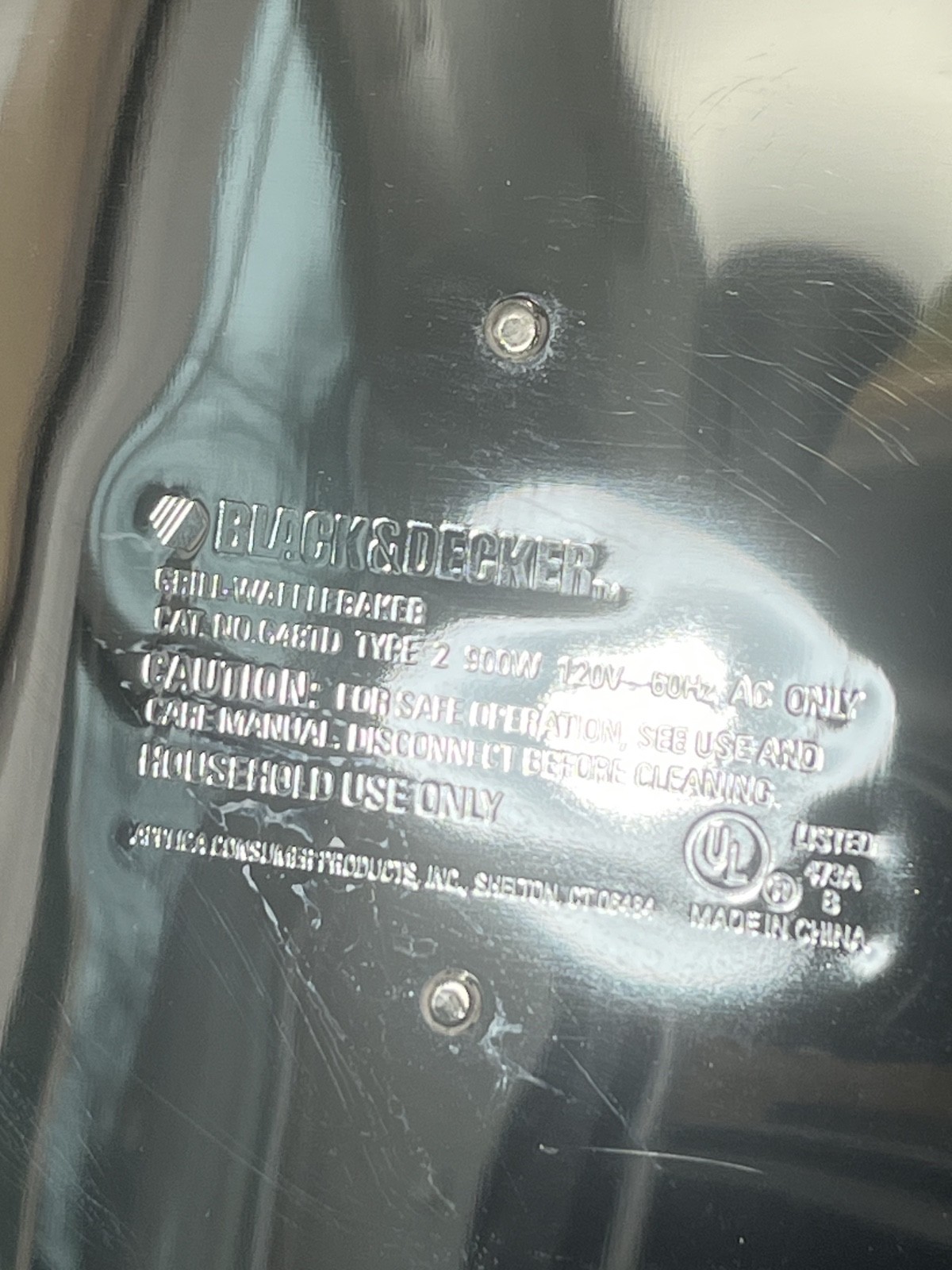 BLACK & DECKER Grill Waffle Baker Maker Iron G48TD Type 2 Chrome - TESTED 🧇