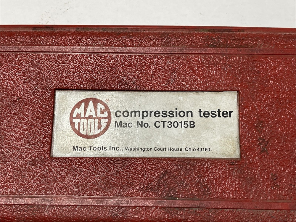 Vintage MAC TOOLS Compression Tester CT3015B with case plus EXTRAS- SEE DETAILS!