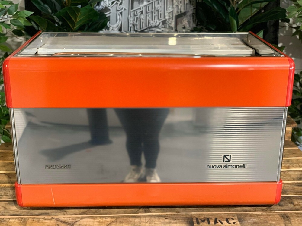 NUOVA SIMONELLI PROGRAM SEMI AUTOMATIC 2 GROUP RED ESPRESSO COFFEE MACHINE CAFE