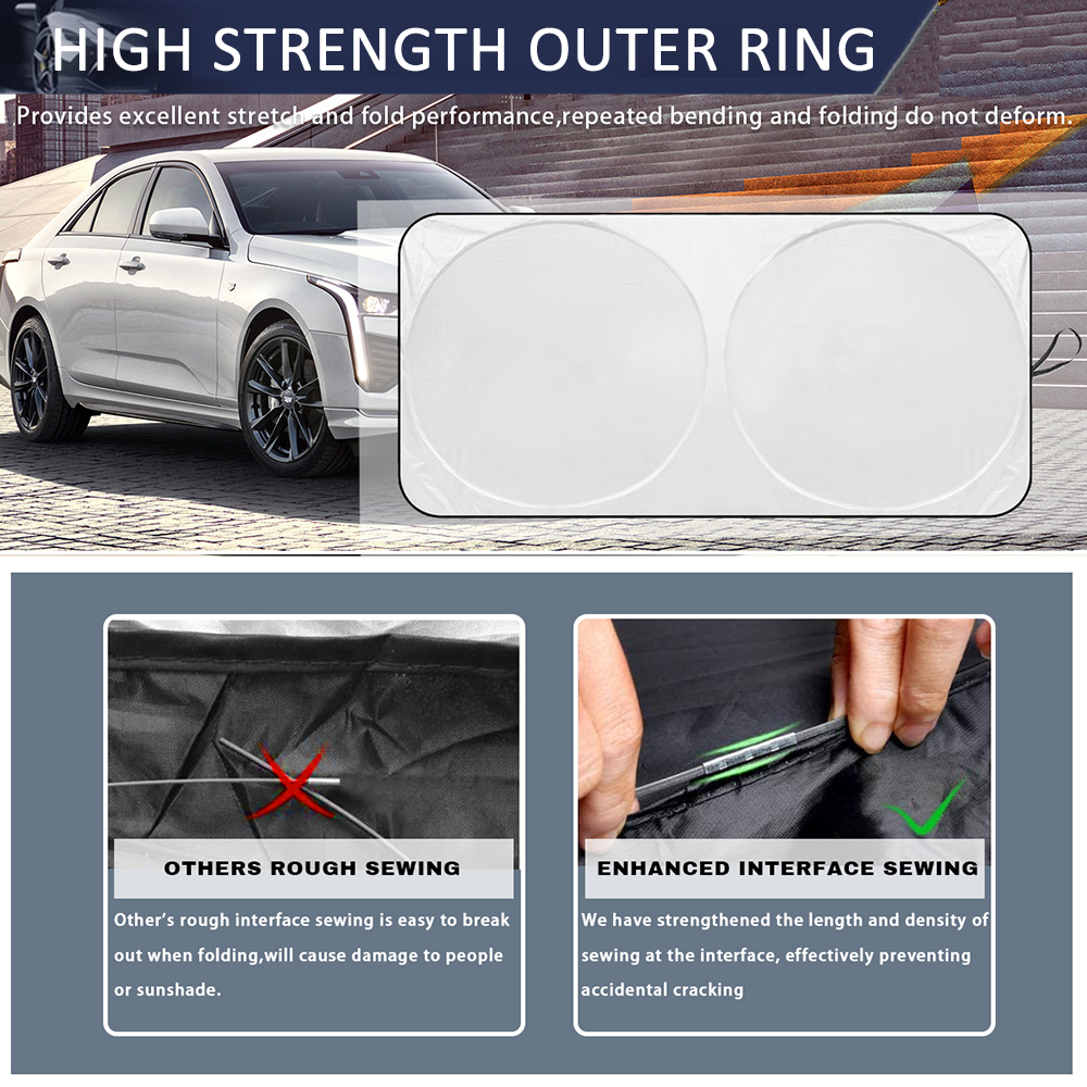 For Jeep Auto Windshield Sun Shade Reflective Screen Foldable UV Block Cover