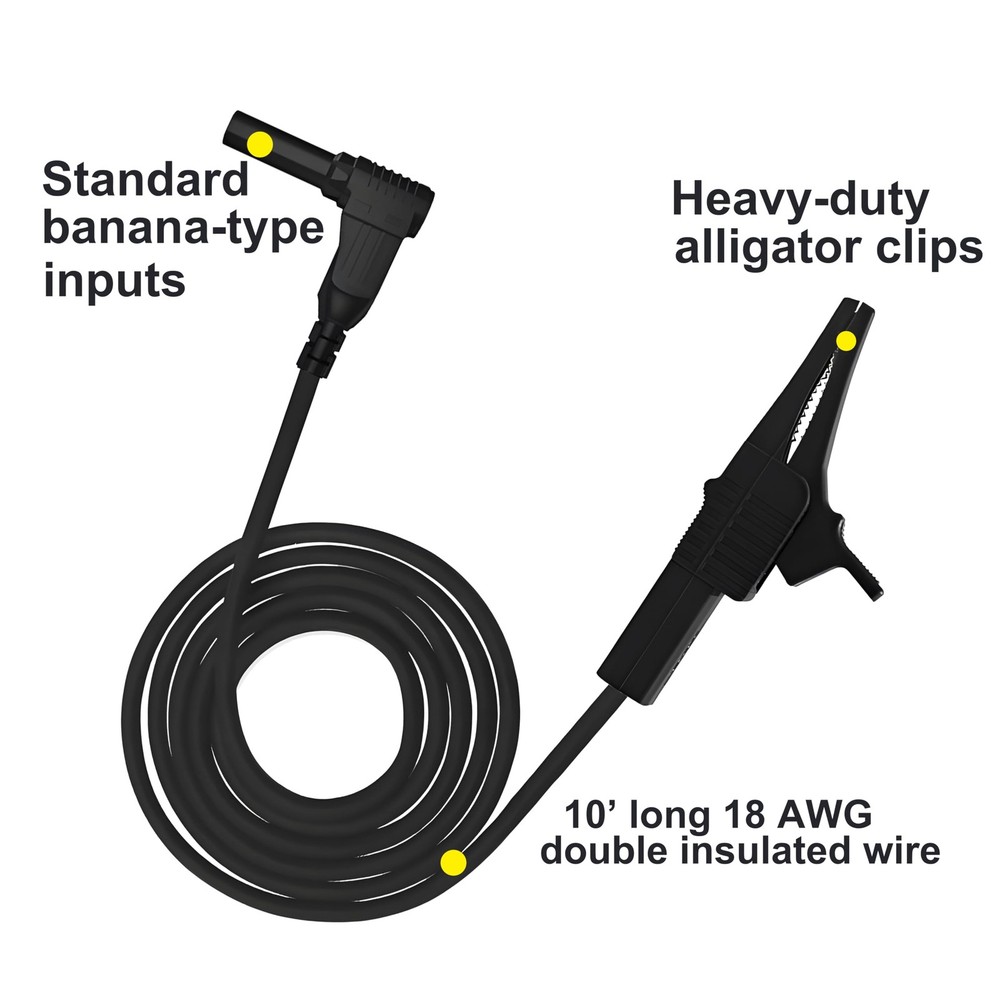 Heavy Duty Alligator Clips Test Leads for Multimeter & Voltmeter - Large Gato...