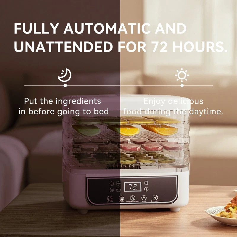 5 Trays Electric Food Dehydrator Commercial Fruit Jerky Beef Meat Dryer Machine