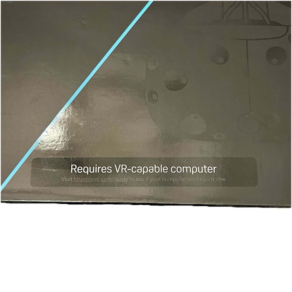 HTC Vive VR Headset System PC-Based Steam Powered W/Deluxe Audio Strap & Stands