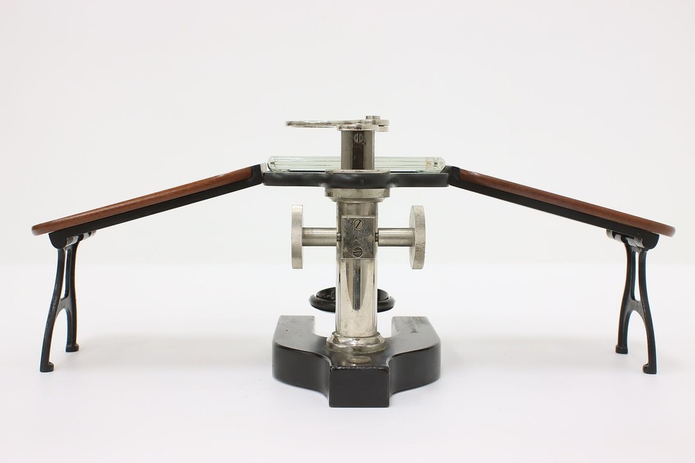 Bausch Antique Iron Laboratory Dissection Microscope & Case #56877