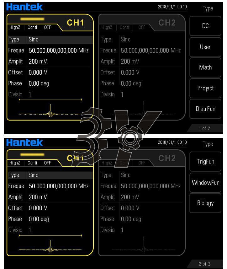 1x Hantek Arbitrary waveform Function generator HDG6202B New