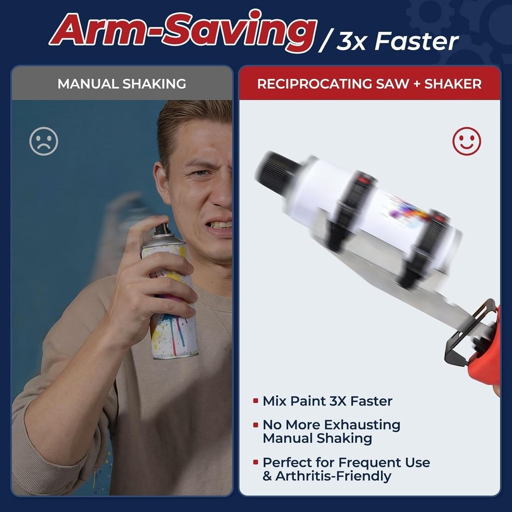 Ultimate Paint Mixing Attachment for 2”-4” Cans - Secure, Fast & Easy to Use