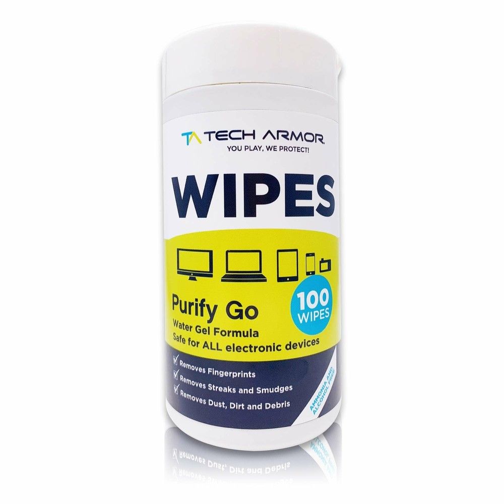 Tech Armor Purify Go Cleaning Wipes (100 Count)