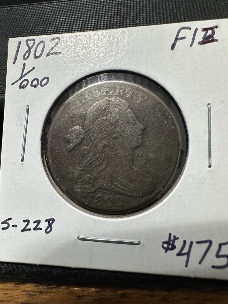 1802 1/000 large cent S-228 Fine