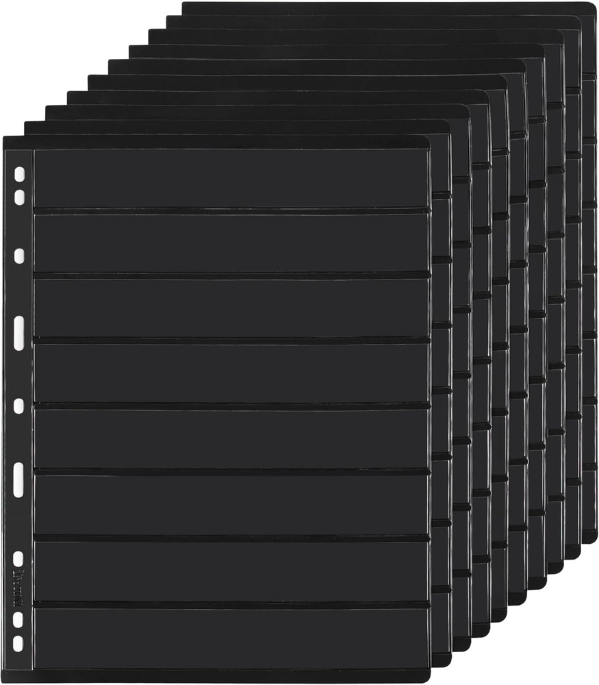 10 Sheets 20 Pages Postage Stamp Album Pages 8 Pockets 7.7X 1.18In Stamp Collect