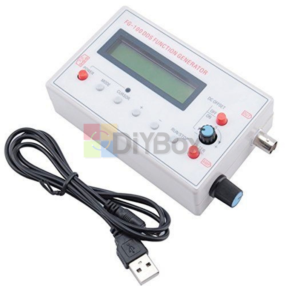 FG-100 DDS Function Signal Generator Sine Triangle Square Wave Frequency 500KHz