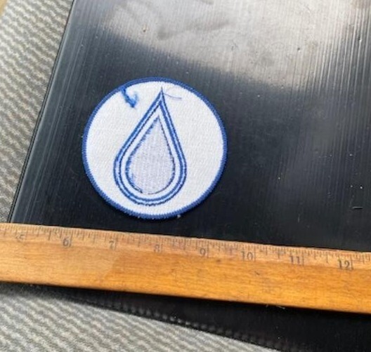 Teardrop or Raindrop Embroidered Patch (NOS)