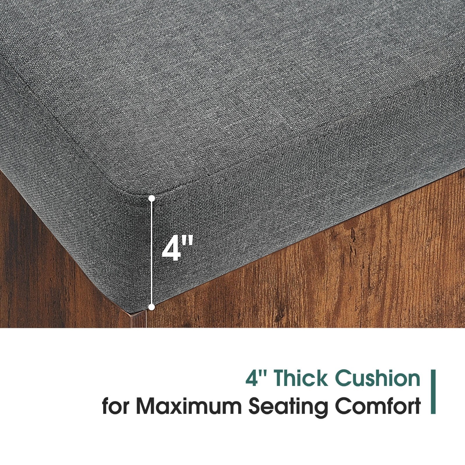 ivinta 37" Storage Bench with Padded Cushion for Living Room, 7702