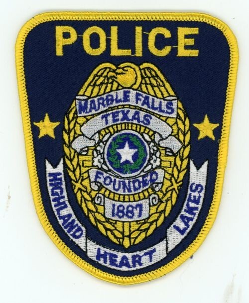 TEXAS TX MARBLE FALLS POLICE NICE PATCH SHERIFF