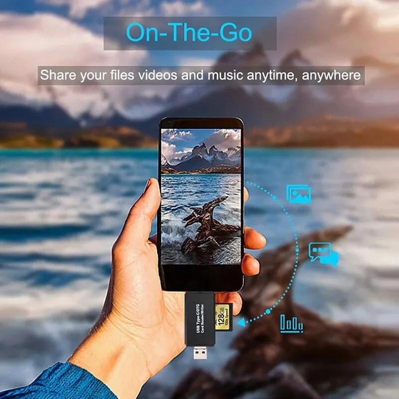 Card Reader USB 3.0 Type C Micro SD TF OTG Smart Memory Adapter Laptop Computer