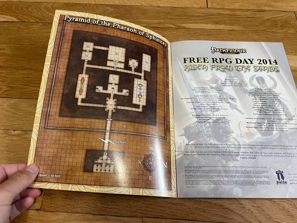 Pathfinder Risen From the Sands Adventure Module D&D 3.5 D20