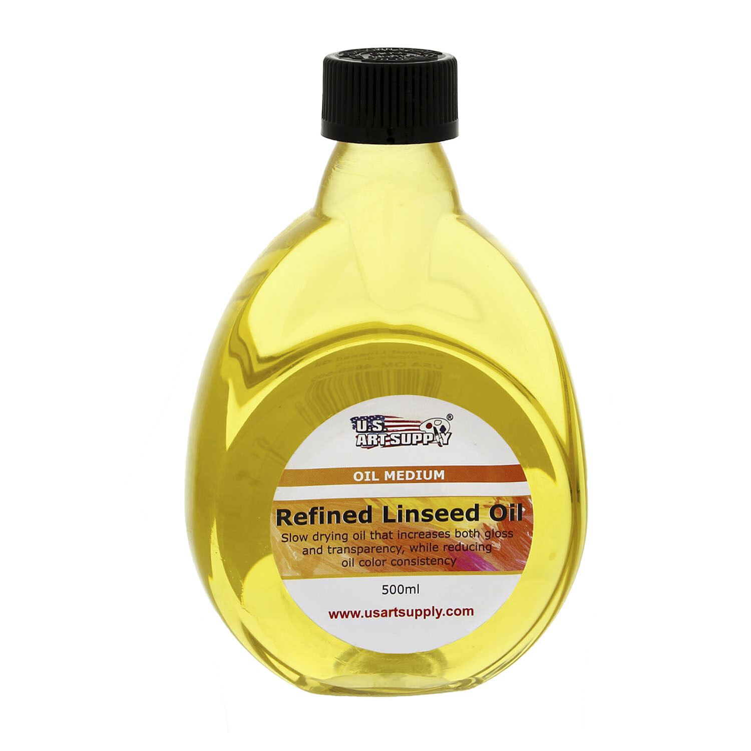 U.S. Art Supply Refined Linseed Oil, 500ml