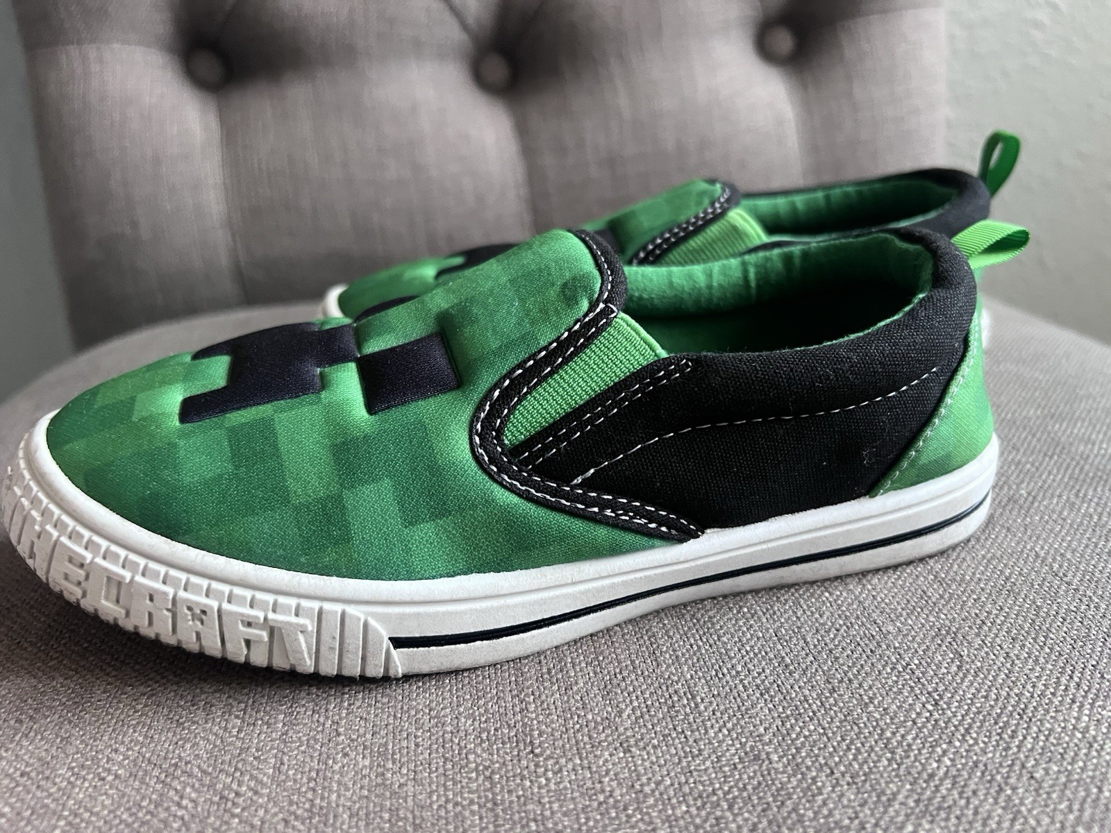 Boys Minecraft Casual Slip-on Shoes Size 1