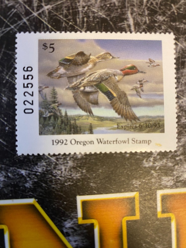 1992 Oregon State Duck Stamp,