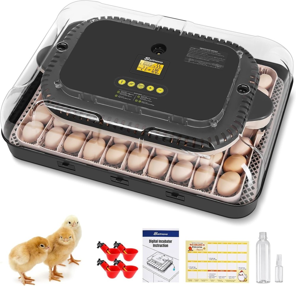 70 Egg Incubator for Hatching Eggs w/Automatic Egg Turning Temperature Control