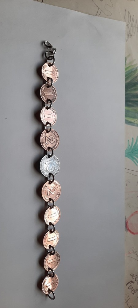 Ww2 German Original Coin Bracelet