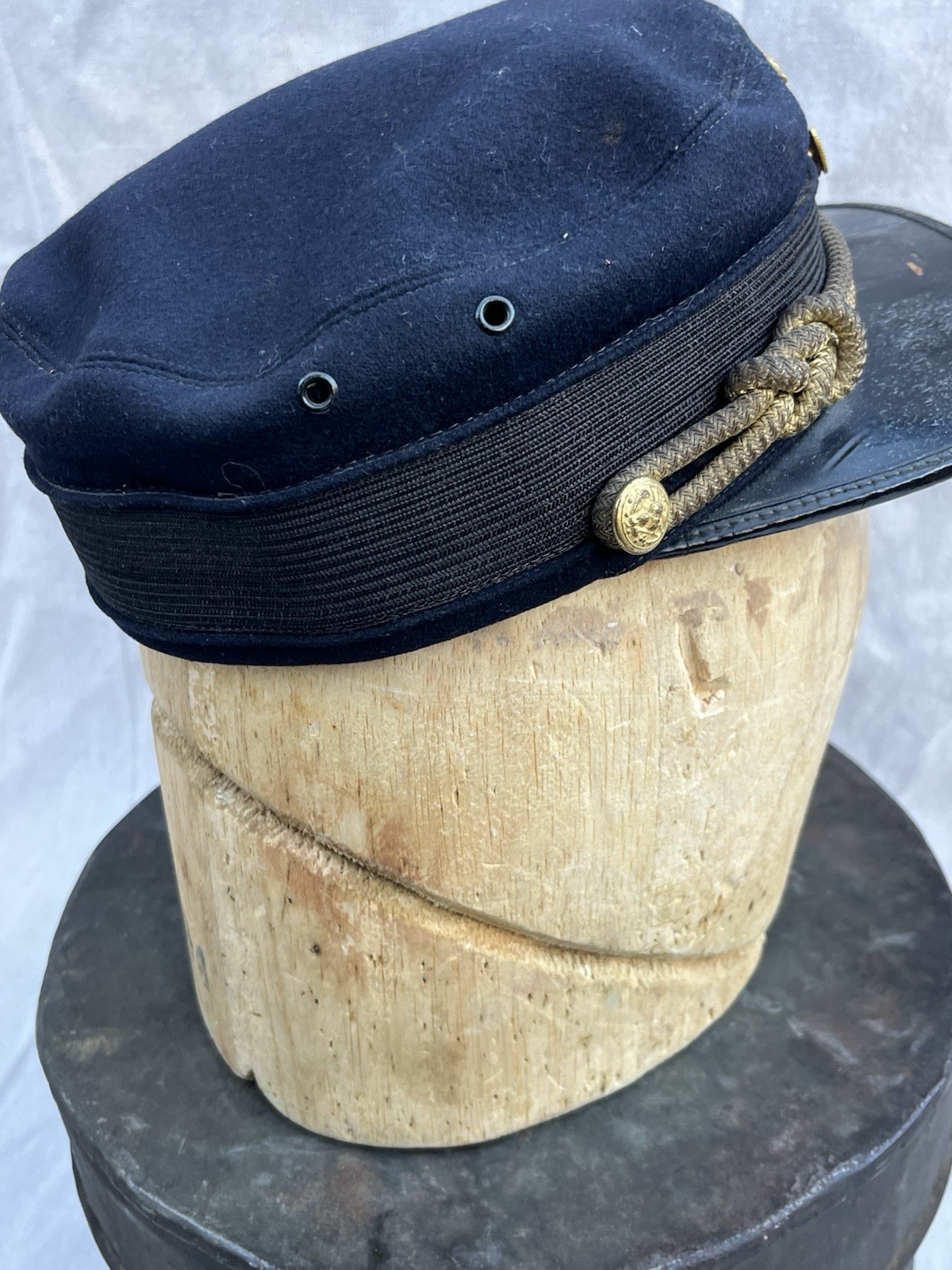 Original Rare Civil War US navy Kepi ANNAPOLIS MIDSHIPMAN'S Cap Hat Size Small