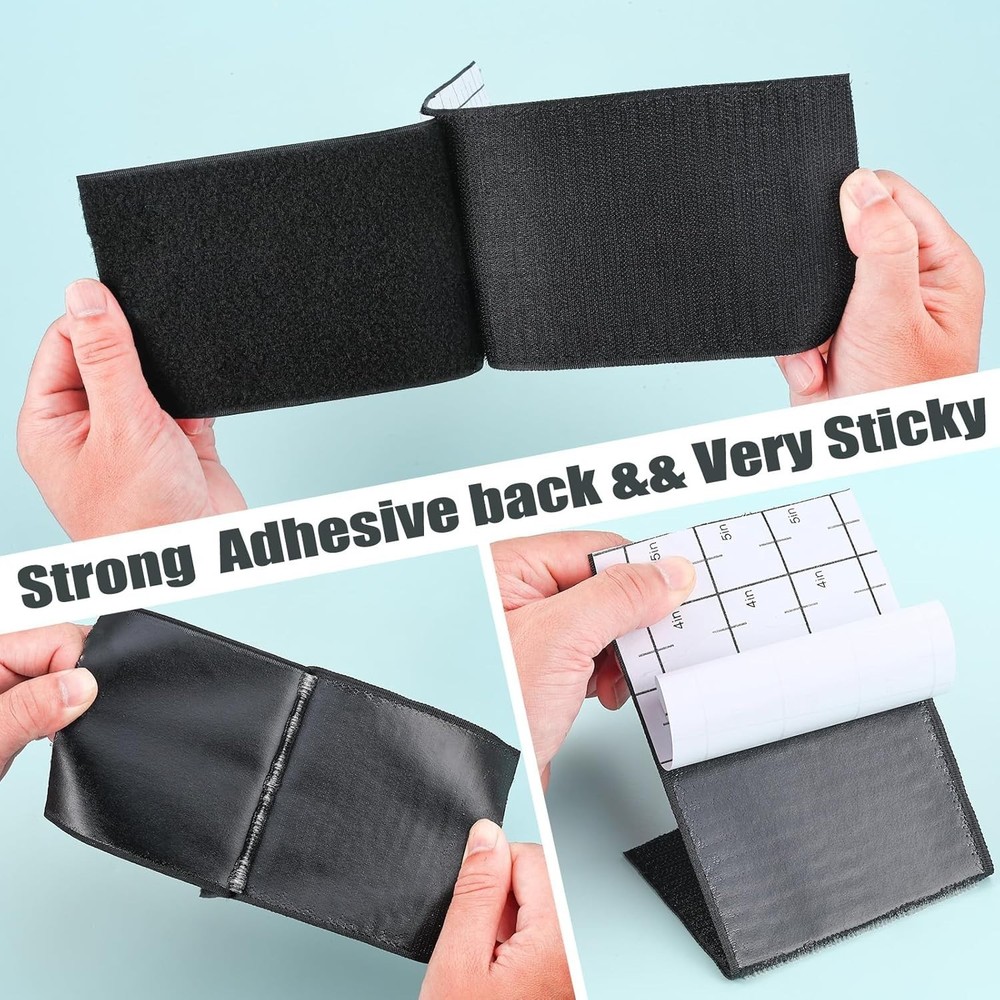 Heavy Duty 20ft Self-Adhesive Hook and Loop Tape - Versatile Carpet, Couch & ...