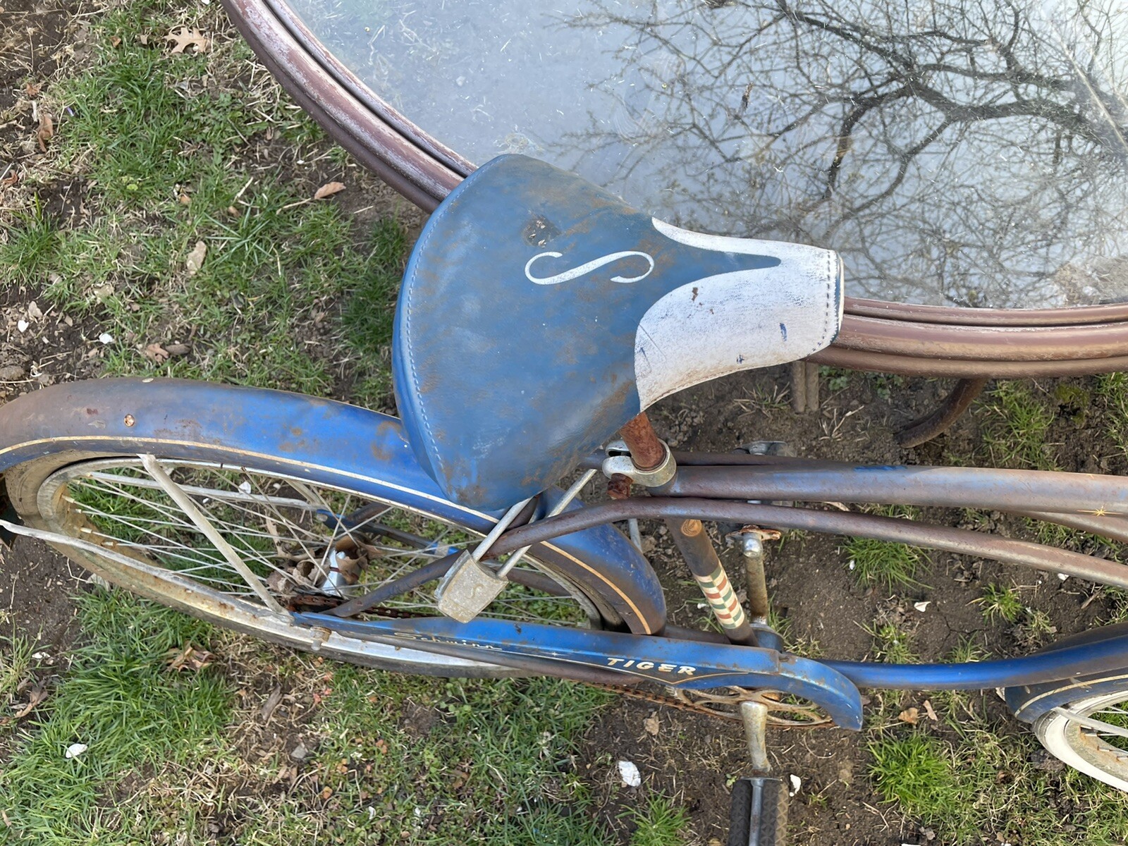 SCHWINN TIGER MENS CRUISER BICYCLE VINTAGE Blue Rare Local Pick Up