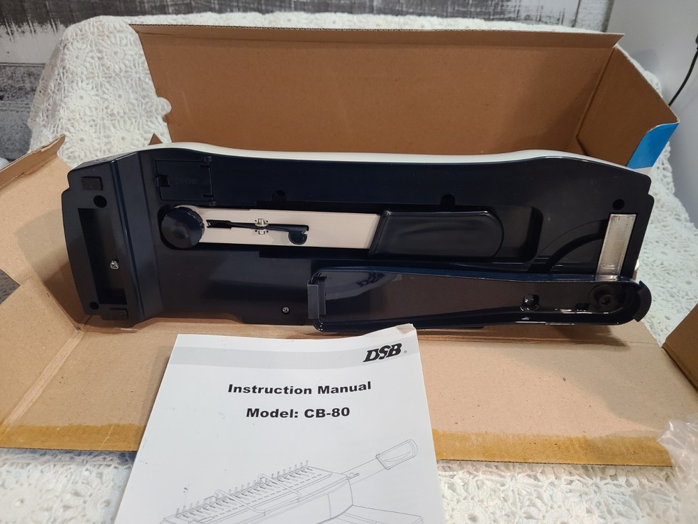 DSB CombBind CB80 Manual Punch & Binding Machine w/ Box NOS~2 Boxes Binding Comb