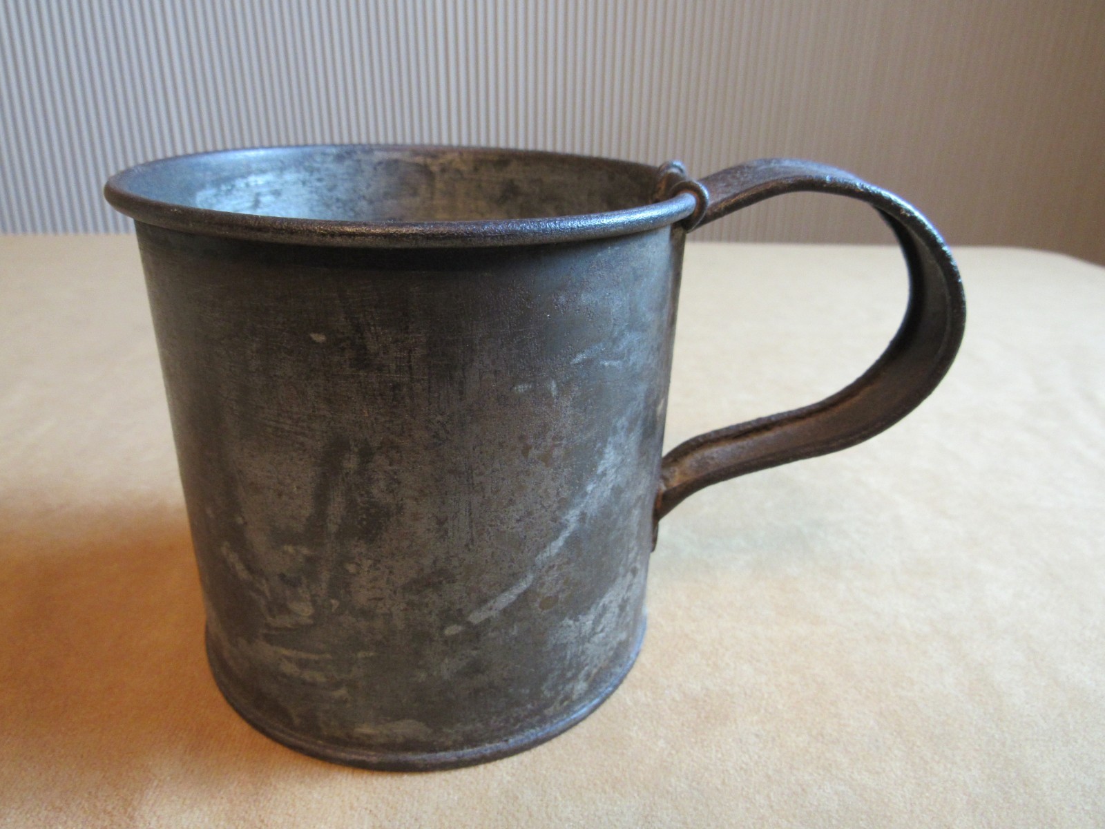 Antique Civil War Original Wire Handle Tin Mess cup 1860s