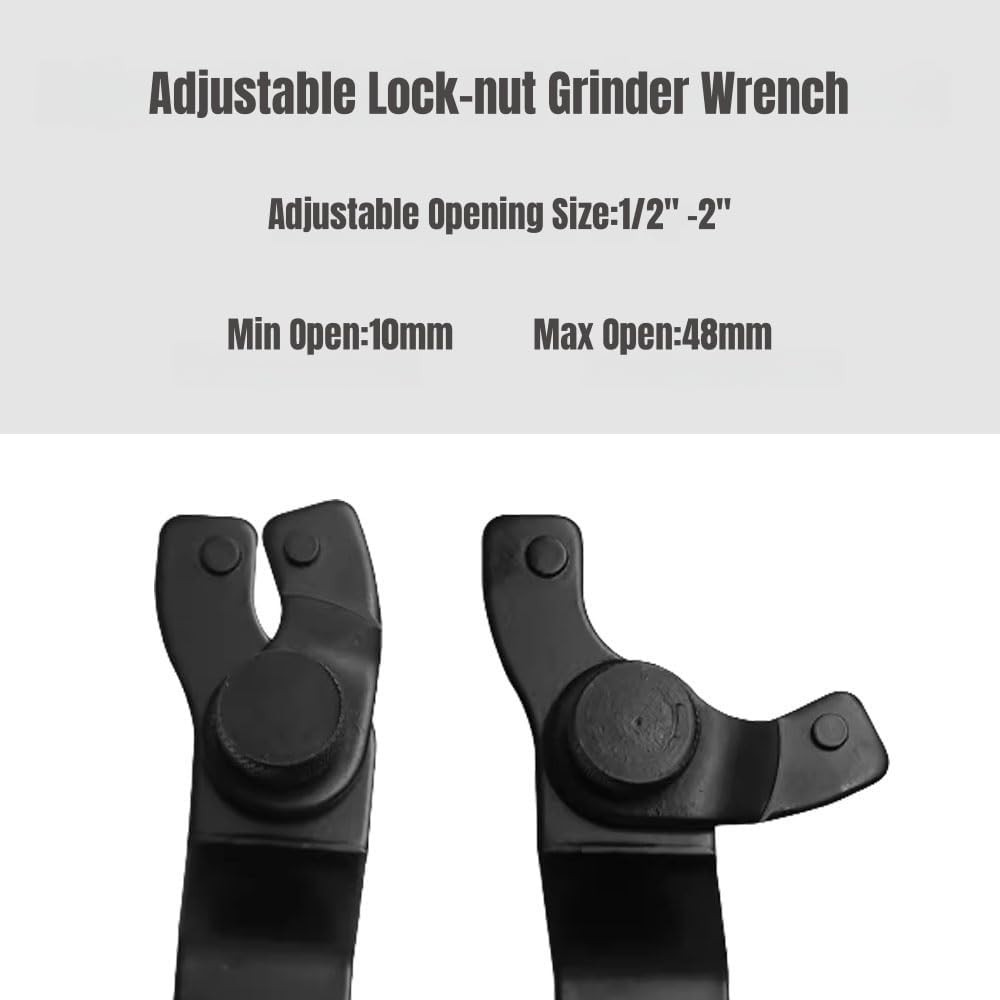 Universal Adjustable Grinder Spanner Wrench，Lock-Nut Grinder Wrench for 4 ",5",